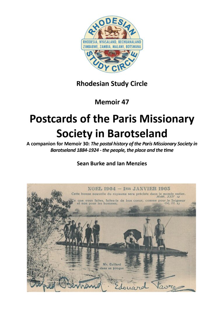 Memoir 47: Postcards of the Paris Missionary Society in Barotseland